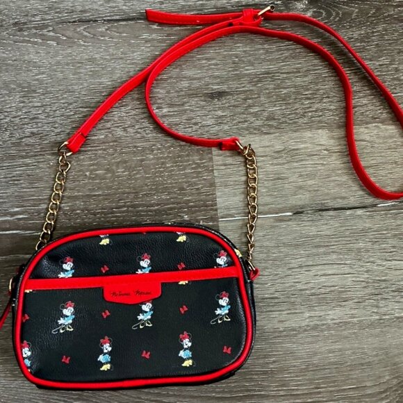 Disney Minnie Mouse Crossbody Purse with Chain and Strap - Picture 1 of 9